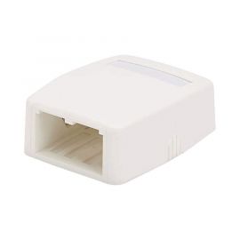 Caja de Montaje en Superficie, Para 2 Módulos Mini-Com, Color Blanco Mate