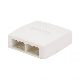 Caja de Montaje en Superficie, Para 4 Módulos Mini-Com, Color Blanco