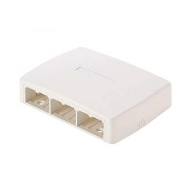 Caja de Montaje en Superficie, Para 6 Módulos Mini-Com, Color Blanco