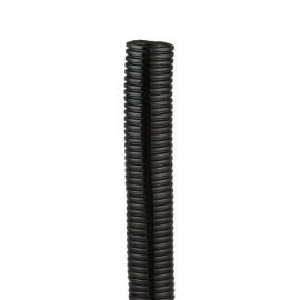 Tubo Corrugado Abierto para Protección de Cables, 1.25 in (31.8 mm) de Diámetro, 15.2 m de Largo, Color Negro