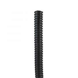 Tubo Corrugado Abierto para Protección de Cables, .25in (6.4 mm) de Diámetro, 30.5 m de Largo, Color Negro