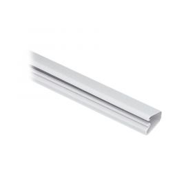 Canaleta LD3 de PVC rígido, con cinta adhesiva para instalación sin herramientas, 19.6 x 12 x 1828.8 mm, Color Blanco Mate