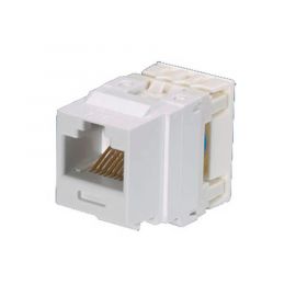 Conector Jack Estilo 110 (de Impacto), Tipo Keystone, Categoría 6, de 8 posiciones y 8 cables, Color Marfil