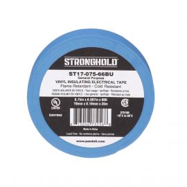 Cinta Eléctrica para Aislar, de PVC, Uso General, Grosor de 0.18mm (7 mil), Ancho de 19mm, y 20.12m de Largo, Color Azul