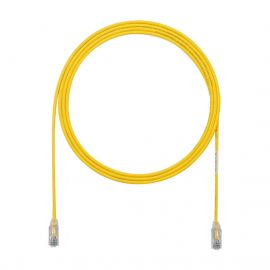 Cable de Parcheo TX6, UTP Cat6, Diámetro Reducido (28AWG), Color Amarillo, 10ft