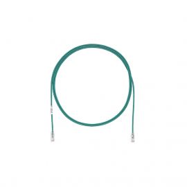Cable de Parcheo TX6, UTP Cat6, Diámetro Reducido (28AWG), Color Verde, 3ft