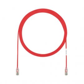 Cable de Parcheo TX6, UTP Cat6, Diámetro Reducido (28AWG), Color Rojo, 3ft