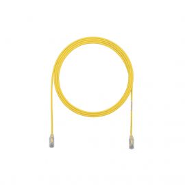 Cable de Parcheo TX6, UTP Cat6, Diámetro Reducido (28AWG), Color Amarillo, 3ft