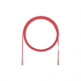 Cable de Parcheo TX6, UTP Cat6, Diámetro Reducido (28AWG), Color Rojo, 5ft