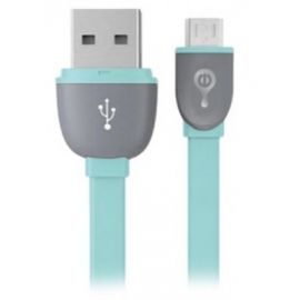 Cable (EL-994404) micro USB, carga y tramsfie PERFECT CHOICE EL-994404, USB 2.0, Macho/Macho, 1 m, Azul