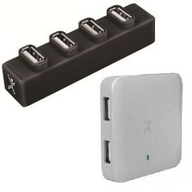 Adaptador USB PERFECT CHOICE PC-171621Color blanco, 4 puertos