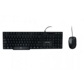 Teclado Antiderrames, Mouse Óptico Perfect Choice Alambrico USB Negro