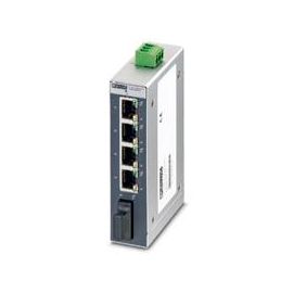 Switch Industrial de Ethernet Phoenix Contact 2891027-4 Puertos RJ45, 1 Puerto de Fibra Optica, 100 Mbits/S Dúplex en Formato Sc-D,Requiere de Fuente de Alimentación No de Part.2902992
