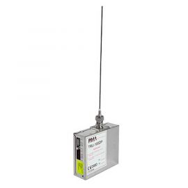 Comunicador Radio UHF para paneles de Alarma hasta 30Kms de Alcance. Frecuencia de 435470 MHz. Compatible con Paneles de Alarma Serie Hunter e interfaces SAT9PID y SAT8. Potencia de 2.5W.