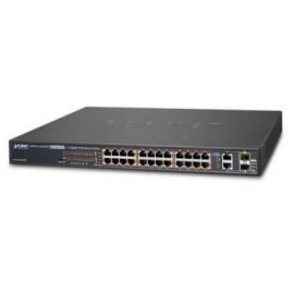 Switch PLANET FGSW-2624HPS, Negro, RJ45, 297 W, 26