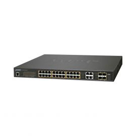 Switch Administrable L2, 24 puertos 10/100/1000T c/Ultra PoE + 4 puertos combo Gigabit TP/SFP, (600W)