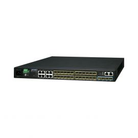 Switch Administrable L3 16-Puertos 100/1000X SFP, 8-Puertos Gigabit TP/SFP, 4-Puertos 10G SFP+ Stackable