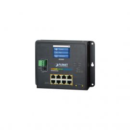 Switch Industrial Flat-Type 8 Puertos Gigabit C/PoE 802.3at, 2 Puertos SFP, LCD