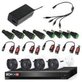 Kit de video vigilancia  PROVISION-ISR KIT-2MP-8X4-FREE-BALUN 8 canales, 2 MP