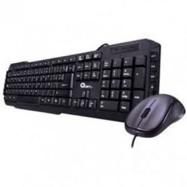 Kit de Teclado Multimedia + Mouse Qian QTA21101, Multilenguaje y numérico, 104 teclas, Negro, 1000 DPI