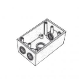 Caja Condulet FS de 3/4" ( 19.05 mm ) con cuatro bocas a prueba de intemperie.