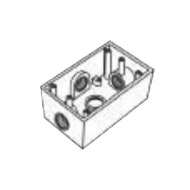 Caja Condulet FS de 1/2" ( 12.7 mm ) con cuatro bocas a prueba de intemperie.