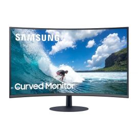 Monitor Led Samsung 27 Widescreen Full Hd 1080P T550Fdlxzx Curvo, Negro, Bocinas, D-Sub Hdmi, D. Port 75Hz 1000R 4Ms