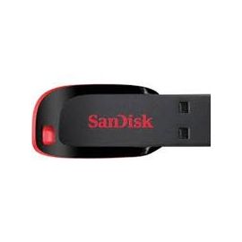 Memoria Sandisk 16 Gb USB 2.0 Cruzer Blade Z50 Negro C/Rojo