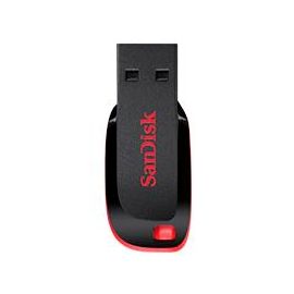 Memoria Sandisk 128 Gb USB 2.0 Cruzer Blade Z50 Negro C/Rojo