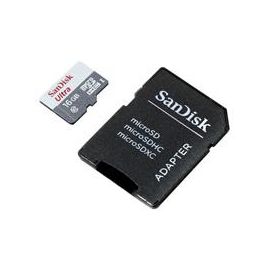 Memoria Micro SD SANDISK SDSQUNS-016G-GN3MA16 GB, 80 MB/s, Gris, Blanco