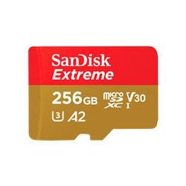Memoria Sandisk Extreme 256Gb Micro Sdxc 160Mb/S 4K Clase 10 A2 V30 C/Adaptador