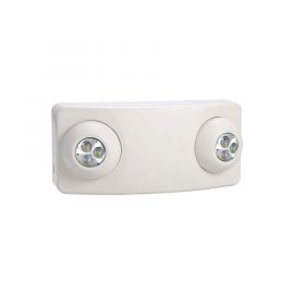 Luz DUAL LED de Emergencia/350lm/Uso Rudo/Montaje en pared o Techo/Batería de Respaldo Incluida