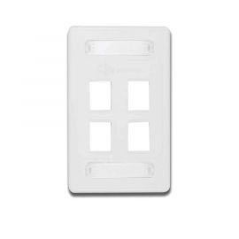 Placa de Pared Modular 10G MAX de 4 Salidas, Color Blanco