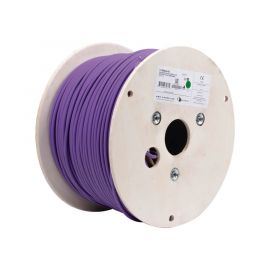 Bobina de Cable Blindado F/UTP de 4 Pares, Z-MAX, Cat6A, Soporte de Aplicaciones 10GBase-T, LS0H (Libre de Gases Toxicos), Color Violeta, 305m