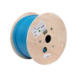 Bobina de Cable Blindado F/UTP de 4 Pares, Z-MAX, Cat6A, Soporte de Aplicaciones 10GBase-T, CMR (Riser), Color Azul, 305m