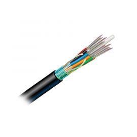 Cable de Fibra Óptica 12 hilos, OSP (Planta Externa), Armada, Gel, HDPE (Polietileno de alta densidad), Multimodo OM4 50/125 Optimizada, 1 Metro