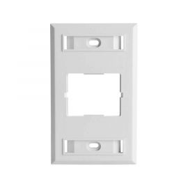 Placa de Pared CT, Para un Acoplador, Color Blanco, Versión Bulk (Sin Empaque Individual)