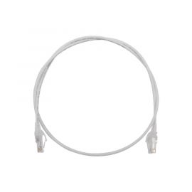 Patch Cord MC6 Modular Cat6 UTP, CM/LS0H, 3ft, Color Blanco, Diámetro Reducido (28AWG)