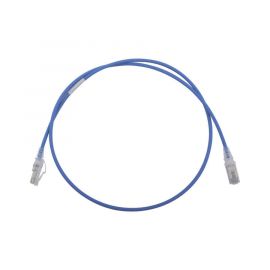 Patch Cord MC6 Modular Cat6 UTP, CM/LS0H, 3ft, Color Azul, Diámetro Reducido (28AWG)