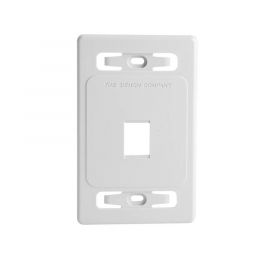 Placa de pared modular MAX, de 1 salida, color blanco, version bulk (Sin Empaque Individual)