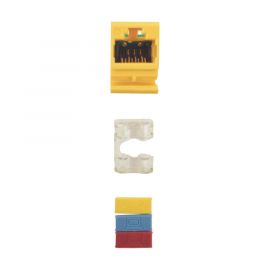 Jack MAX UTP Categoría 6, Estilo 110, Montaje Plano, Color Amarillo