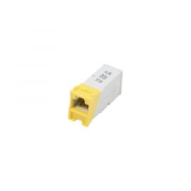 Jack Z-MAX Cat6A, UTP, Montaje híbrido en Placa de Pared (Plano y Angulado), Color Amarillo