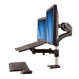 Brazo Para 1 Monitor Base Para Portatil Con Ajuste De Altura