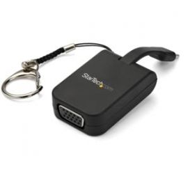 Startech.Com Adaptador De Video Portátil Usb-C A Vga Con Llavero Y Cable Incorporado - 1080P - 1 X Tipo C Macho Usb - 1 X Hd-15 Hembra Vga - 1920 X 1080 Supported - Negro