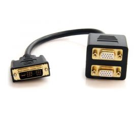 Cable 30Cm Divisor Splitter de Video DVI-I a 2 Puertos VGA, Adaptador, Startech Mod. DVIspl1Vv