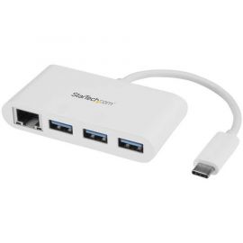 Concentrador Usb 3.0 3 Puertos Usb-C A Usba Y Red Blanco