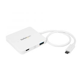 Hub Usb 3.0 Usbc A 2 Puertos Us B-A Con Pd Blanco
