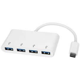 Hub Concentrador Usb 3.0 Usb-C A 4 Puertos Usb A Blanco