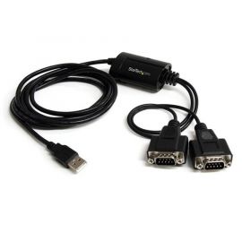 Cable 1.8M Adaptador Usb A 2 Puertos Serial Con Retencion Com.
