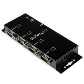 Hub Concentrador Usb A Serial Rs232 Db9 De 4 Puertos De Riel Din